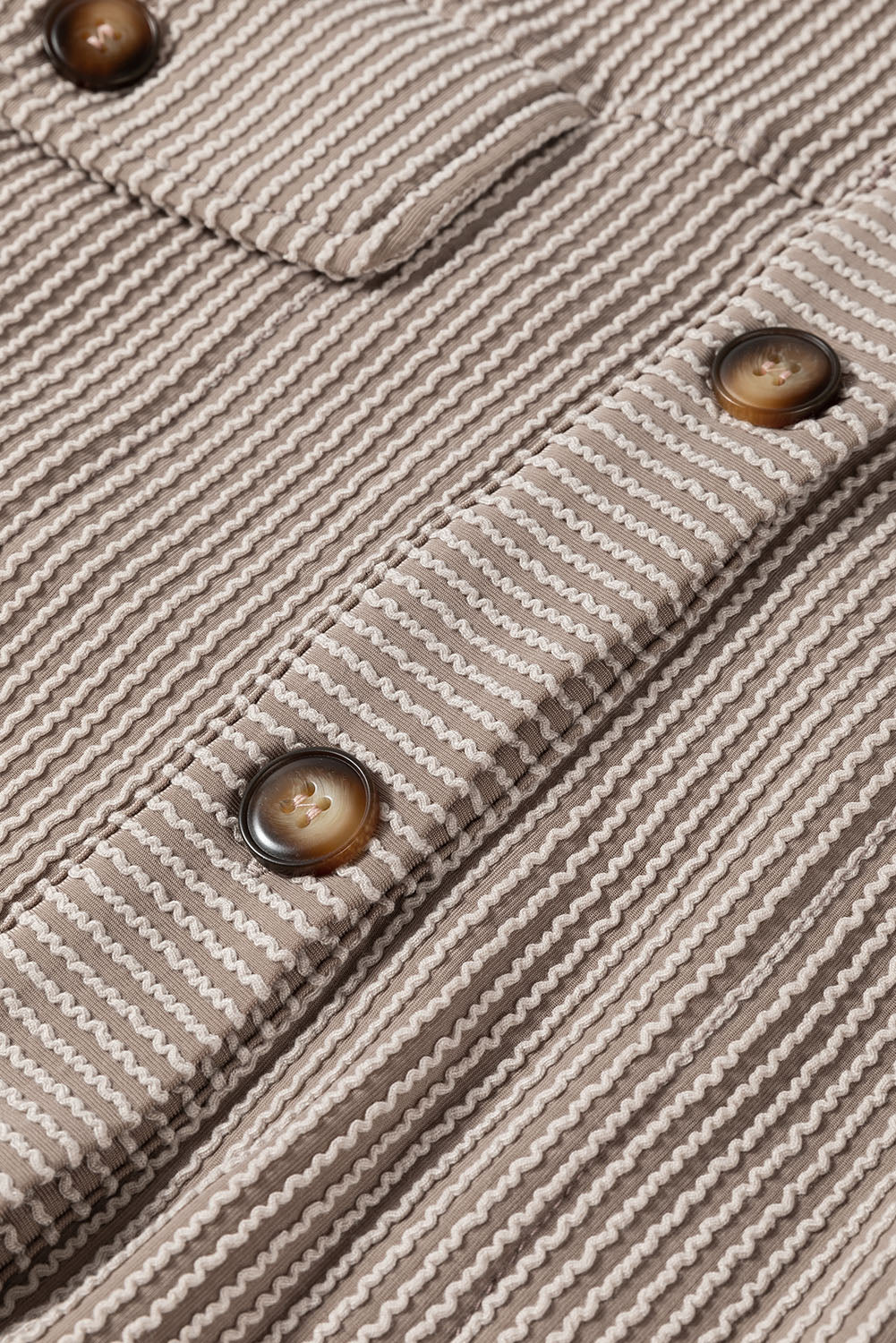 Smoke Gray Solid Corded Drop Shoulder Plus Size Shacket Dear-Lover Dropshipping